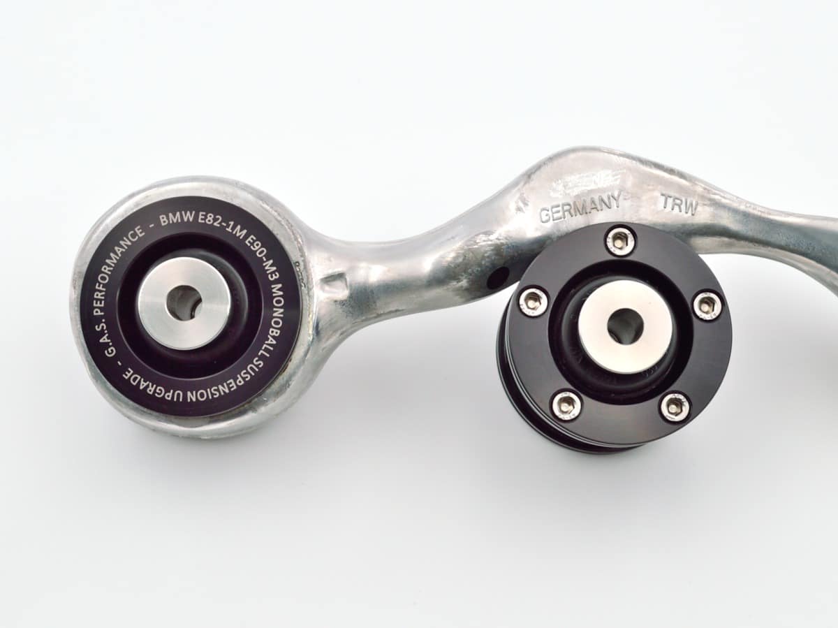 GAS BMW E82-1M & E90-M3 Monoballs Pre-installed into New Control Arms