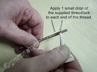Apply loctite to threads